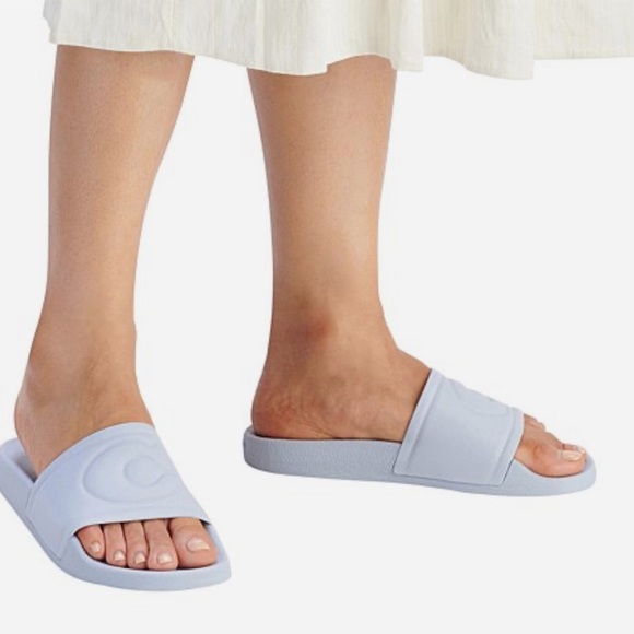COACH ULLA SLIDE ICE BLUE - Picture 1 of 6